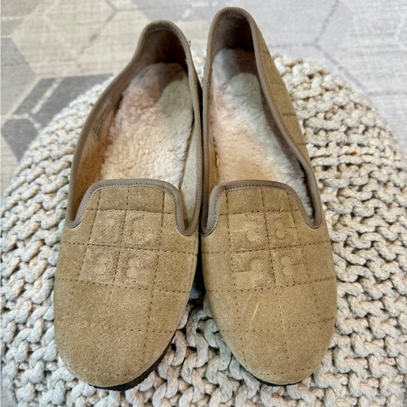 Tory Burch Cowley Slipper Deep Split Suede Shoes, size 9 US, used, no box - Picture 2 of 5